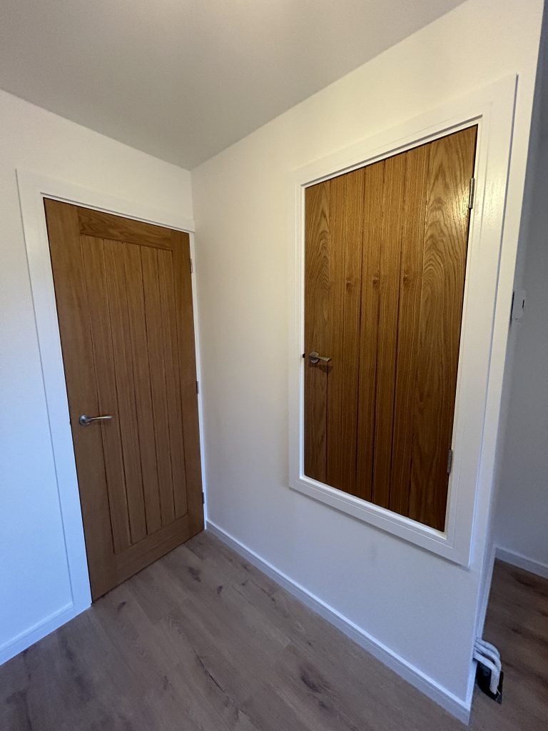 Interior woodwork and door finishing in Southampton with clean detailing and smooth finish