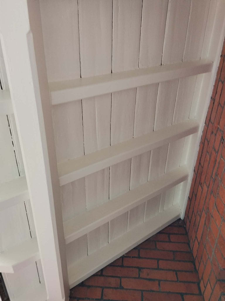 Freshly painted porch soffit and exterior timber woodwork completed in Southampton.