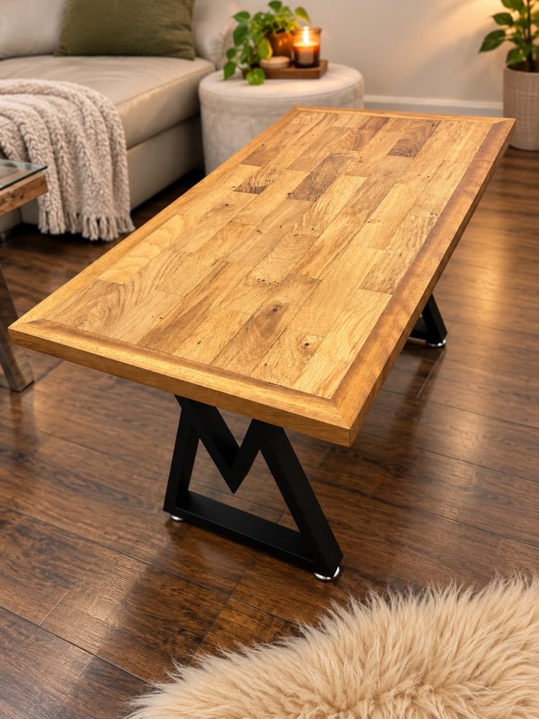 Handmade reclaimed oak coffee table in Southampton