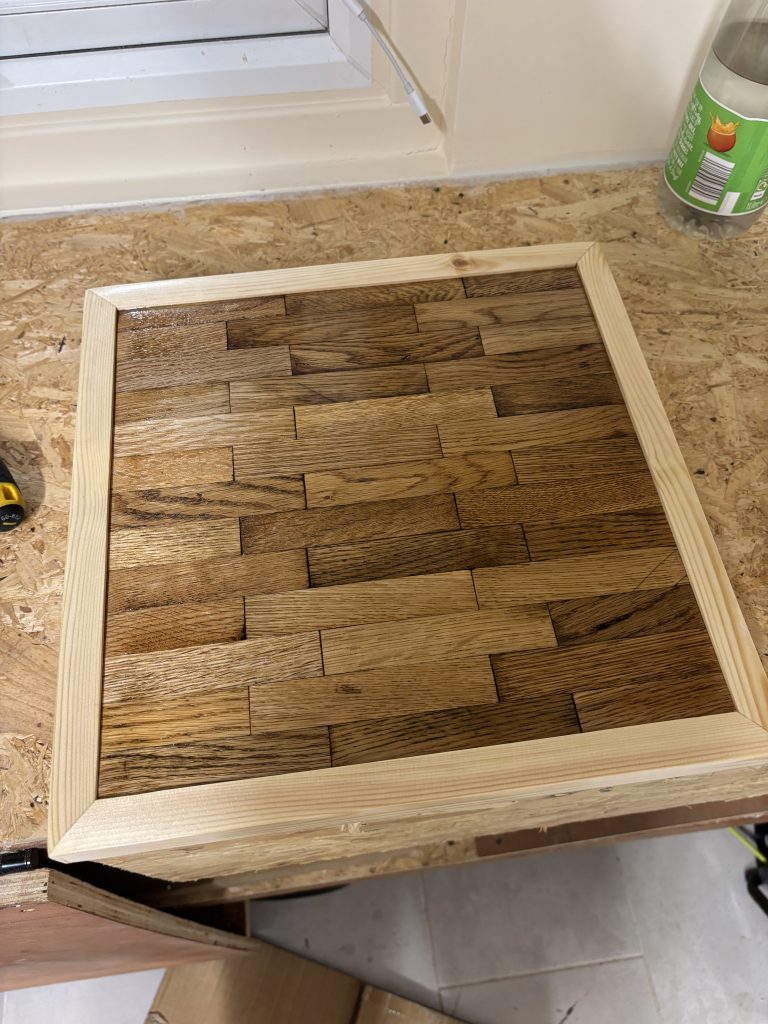 Handcrafting the wooden frame for a reclaimed oak clock
